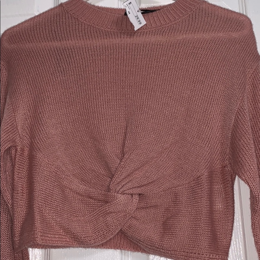Pink cropped sweater - Picture 4 of 4